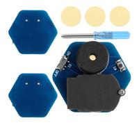 BTFO 3pcs Cricket Noise Maker, Hexagonal Geometric Design with 16 Sounds Beeping Cricket Noise Generator Hidden Prank Device for Parties Office Home School & Car (Blue)