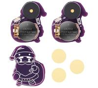 BTFO 3pcs Cricket Noise Makers, Santa Claus Style Annoying Noise Machine Concealed Cricket Noise Items with 16 Sounds Noise Beeping Maker Hidden Cricket Noise Stuff for Home School Party (Purple)