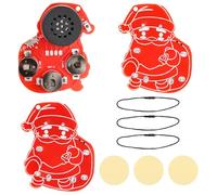 BTFO 3pcs Santa Claus Cricket Noise Maker Set, 6 Sound Prank Device Annoying Noise Machine Beeping Prank Gadget for Gag Gifts and Christmas Parties (Red)