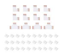 BTFO 42Pcs 4 Pin 10mm RGB LED Strip Connector Kit, L/T Shape Corner Plates Solderless Connector Clips for LED Light Strip Corner Three-Way Extension Connection, BTFO
