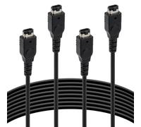BTFO 4pcs Link Cable for GBA, 120cm/47in Link Cable Black Connection Cord Perfect for Battling Friends & Family Compatible with Gameboy Advance SP