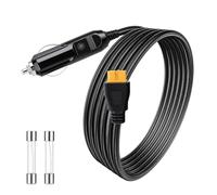 BTFO Cigarette Lighter to XT60 Car Charging Cable with 2 Fuse | 12V/24V Cigarette Lighter Charger Cord Compatible with EcoFlow Delta/River/Wave 2 Bluetti EB55 & Anker 757/767 Power Station