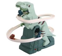 BTFO Dinosaur Climbing Slide Music Toy, Fun Electric Dinosaur Race Track Roller Coaster Set for Kids Ages 3+ Ideal for Boys & Girls