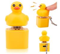 BTFO Duck Fidget Keychain Toy, Rechargeable Quacking Duck Keychain Portable and Fun Finger Fidgets Ducks Quack Button Keychains Creative Keyboard Keycaps for Relaxation