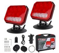 BTFO Magnetic Wireless Trailer Lights, Rechargeable & Waterproof LED Tow Truck Tail Lights with Adjustable Brackets IP67 Accessory for Trucks Boats RVs Campers