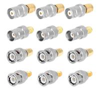 BTFO Professional SMA to BNC Adapter Kit, 12pcs 50 Ohm RF Coaxial Connectors Parts Cooper & Alloy Complete Male/Female Set for Ham Radio Antenna Router Oscilloscope CCTV Test Equipment Accessories