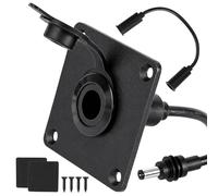 BTFO RV Waterproof Cable Pass Through Kit for Starlink Mini, DC 5.5 x 2.1 Aluminum Bulkhead Panel Connector RV Power Outlet Socket for Camper Truck Boat Van Battery Box