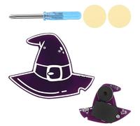 BTFO Witch Hat Cricket Noise Maker, Remote Control Buzzing Noise Generator 16 Annoying Sounds Hidden Beeping Gadget for Home School Halloween Party (Purple)
