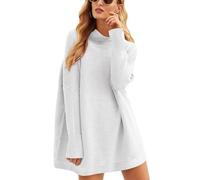 BTFONIA Women Oversized Casual Loose Turtleneck Long Sleeve Slouchy Baggy Knit Tunic Sweaters Pullover Fall Outfits(3#,S)