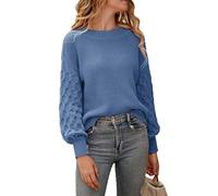 BTFONIA Women's Winter Pullover Sweater Casual Long Sleeve Crewneck Loose Chunky Knit Jumper Tops Blouse(3#,L)