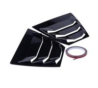 BTFWM 1/4 Quarter Rear Side Window Louvers Spoiler Cover ABS Car Styling Accessories, for Mazda, 3 AXELA 2014-2018 Rear Spoilers Rear Window Spoiler(BLACK Glossy Black)