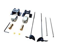 BTFWM 1pair Double Motors RC Boat Drive Set 130 Motor+Motor, for Seat,+Copper Coupling+15CM Shaft+Propellers Kit, For DIY Model Ship Kits Marine Propeller Shaft