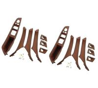 BTFWM 2 Set RHD Car Interior Door Handle Inner Panel Pull Trim Cover, for BMW, 5 Serie F10 F11 520 525 Red-Brown 51417225875 51417225849 Car Interior Door Pull Handle