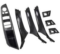 BTFWM 4 7PCS Set Right Hand Drive RHD, for BMW, 5 Series F10 F11 520 525 Red Wine Gray Car Interior Door Handle Inner Panel Pull Trim 51417225851 Car Interior Door Pull Handle(Carbon Fiber-7Pcs)