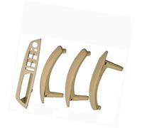 BTFWM 4PCS Set LHD RHD Carbon Fiber Texture Car Left Right Inner Interior Door Pull Handle Trim Cover, for BMW, E70 E71 X5 X6 Car Interior Door Pull Handle(RHD-Beige-Hige)