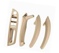 BTFWM 4PCS Set LHD RHD Carbon Fiber Texture Car Left Right Inner Interior Door Pull Handle Trim Cover, for BMW, E70 E71 X5 X6 Car Interior Door Pull Handle(LHD-Beige-Standard)