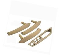 BTFWM 4PCS Set LHD RHD Carbon Fiber Texture Car Left Right Inner Interior Door Pull Handle Trim Cover, for BMW, E70 E71 X5 X6 Car Interior Door Pull Handle(RHD-Beige-Standard)