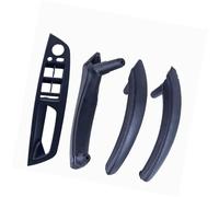 BTFWM 4PCS Set LHD RHD Carbon Fiber Texture Car Left Right Inner Interior Door Pull Handle Trim Cover, for BMW, E70 E71 X5 X6 Car Interior Door Pull Handle(LHD-Black-Hige)