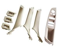 BTFWM 7PCS Set Right Hand Drive RHD, for BMW, 5 Series F10 F11 520 525 Red Wine Gray Car Interior Door Handle Inner Panel Pull Trim Car Interior Door Pull Handle(Oyster-7Pcs-RHD)