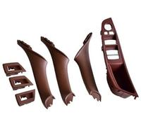 BTFWM 7PCS Set Right Hand Drive RHD, for BMW, 5 Series F10 F11 520 525 Red Wine Gray Car Interior Door Handle Inner Panel Pull Trim Car Interior Door Pull Handle(Wine Red-7pcs-RHD)