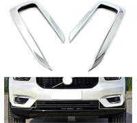 BTFWM Abs Chrome Front Fog Light Lamp Decor Frame Cover Trim, for Xc40 2018 to 2022 Left and Right Car Exterior Body Kit Accessory Smooth Finis Bumper Grille Insert