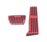 BTFWM Aluminum Auto Car Accelerator Fuel Brake Pedal Foot Rest Pedals Cover Pads, for Toyota, Highlander XU70 2020 2021 2022 Car Pedal Cover Protector(Black AT 3PCS RED)