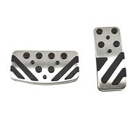 BTFWM Aluminum Car Accelerator Gas Brake Pedal Clutch Pedals Covers, for Mitsubishi, Eclipse Cross 2018 2019 Accessories Foot Cover Car Pedal Cover Protector(Black AT 2PCS)