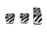 BTFWM Aluminum Car Accelerator Gas Brake Pedal Clutch Pedals Covers, for Mitsubishi, Eclipse Cross 2018 2019 Accessories Foot Cover Car Pedal Cover Protector(Black MT 3PCS)