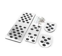 BTFWM Aluminum MT Foot Rest Pedal Pad Cover, for Toyota, for Corolla, for RAV4, Yaris Silver Car Pedal Cover Protector