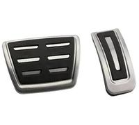 BTFWM Brake Clutch Pedal Pad, for VW, for POLO, for Bora, for Jetta, for Golf, 4 MK4 IV, for, for Skoda, Fabia Rapid Car Pedals Cover Auto Car Pedal Cover Set(BLACK 2 Pcs AT Style)