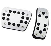 BTFWM Brake Pedal Plate, for Ecosport, 2012-2022, for Fiesta, 2009-2017 Car Styling Accelerator Clutch Fuel Aluminium Kit Car Pedal Cover Set(BLACK AT pedal)