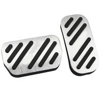 BTFWM Car Accelerator Pedal Brake Pedals Cover, for Toyota, C-HR CHR 2016-2023 Accessories Aluminium Alloy Slip Resistance Case Car Pedal Cover Set(Silver)