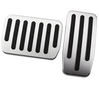 BTFWM Car Brake Foot Pedal Pads Covers, for Tesla, Model 3 Y Accelerator Accessories Aluminum Alloy Car Pedal Cover Set(BLACK Silver)