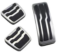 BTFWM Car Brake Pedal Cover, for Ford, Everest Ranger 2015-2021 MT AT Accessories Stainless Steel Pedals Accelerator Fuel Car Pedal Cover Set(BLACK MT pedal)