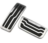 BTFWM Car Brake Pedal Cover, for Ford, Everest Ranger 2015-2021 MT AT Accessories Stainless Steel Pedals Accelerator Fuel Car Pedal Cover Set(BLACK AT pedal)