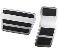 BTFWM Car Brake Pedal Cover, for Ford, New, for Fiesta, MK7 2008-2013 Accelerator Footrest Pedals Pad Accessories Car Pedal Cover Set(BLACK AT 2pcs)