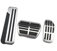BTFWM Car Brake Pedal Cover, for NISSAN, for Qashqai, J11 2014-2022, for X-TRAIL, Rogue T32 Kicks Altima 2019, for Micra, Stainless Steel Fuel Pads Car Pedal Cover Set(BLACK AT with rest pedal)