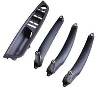 BTFWM Car Carbon Fiber ABS Interior Door Armrest Handle Left Right Panel Pull Trim Cover, for BMW, E70 E71 X5 X6 2007-2012 2013 2014 51416969401 Car Interior Door Pull Handle(LHD Black 4Pcs)