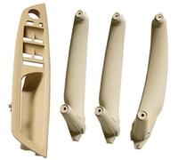 BTFWM Car Carbon Fiber ABS Interior Door Armrest Handle Left Right Panel Pull Trim Cover, for BMW, E70 E71 X5 X6 2007-2012 2013 2014 51416969401 Car Interior Door Pull Handle(RHD Beige 4Pcs)