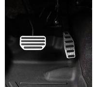 BTFWM Car Clutch Brake Accelerator Pedal Foot Rest Pedals Covers, for Jimny, JB64 Sierra JB74W 2019 2020 Styling Accessories Cover Car Pedal Cover Protector(Black AT SILVER)