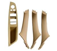 BTFWM Car Inner Door Armrest Panel Handle, for BMW, 5 Serie F10 F11 520i 525d 535i 550i Black Beige Sedan Pull Trim Cover 51417225879 Car Interior Door Pull Handle(Beige-4pcs)
