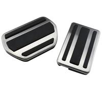 BTFWM Car Pedal Cover, for Peugeot, 508, for Citroen, C5 C6 2012-2014 Stainless Steel AT MT Auto Accessories Pedals Brake Cluth Car Pedal Cover Set(BLACK AT 2 Pieces)
