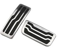 BTFWM Car Pedal Pads Cover, for Ford, Everest Endeavour Raider Ranger 2016-2022 Stainless Pedals Fuel Brake Car Pedal Cover Set(BLACK 2pcs AT pedal)
