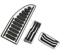 BTFWM Car Pedal Pads Cover, for Ford, Everest Endeavour Raider Ranger 2016-2022 Stainless Pedals Fuel Brake Car Pedal Cover Set(BLACK AT with rest pedal)