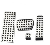 BTFWM Car Pedals Cover, for Mercedes-Benz, W124 W202 W203 W140 W208 W210 W211 W220 R170 R171 Accessories Fuel Brake Footrest Pedal Car Pedal Cover Set(BLACK AT With Rest)