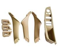 BTFWM Car Styling Left Right Interior Door Armrest Handle Inner Panel Pull Trim Cover, for BMW, 5 Series F10 F11 520 525 RHD Car Interior Door Pull Handle(Beige-7Pcs-RHD)