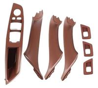 BTFWM Carbon Fiber LHD Car Interior Door Handle, for BMW, 5 Series F10 F11 520d 525d 530d 535i Inner Panel Pull Trim Cover 51417225851 Car Interior Door Pull Handle(Model B Redbrown)