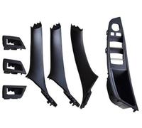 BTFWM Carbon Fiber RHD Car Interior Door Handle, for BMW, 5 Series F10 F11 520d 525d 530d 535i Inner Panel Pull Trim Cover Car Interior Door Pull Handle(Black-7Pcs-RHD)