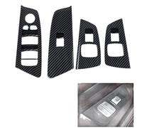 BTFWM for BMW, 5 Serie Door Handle G30g38 Door Handle Armret Gla Lift Switch Trim 51417438 car armrest Handle(Carbon Fiber Switch Trim 4-Piece Set-n)