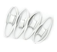 BTFWM for City, 2014-2020 Chrome Carbon Car Door Handle Cover Bowl Stickers Accessories Styling Car Exterior Door Handle Cover(Silver Door Handle Bowl)